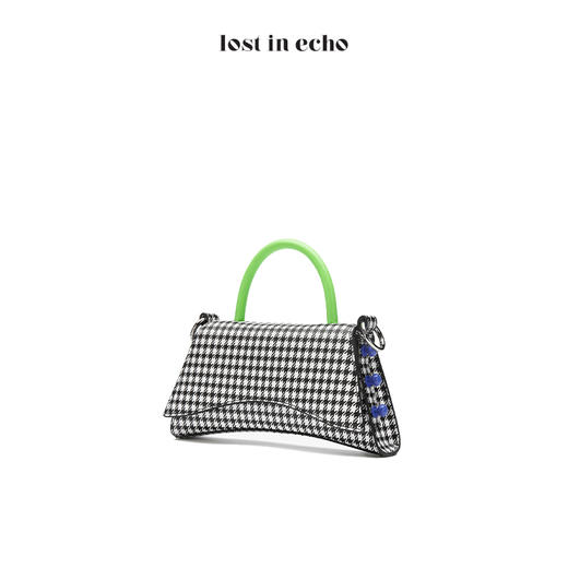 lost in echo 设计师 小号巴雷特奶嘴钉装饰挎包千鸟格 商品图1