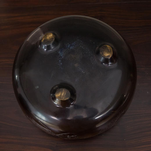 铜錾花凤纹风炉及铁制松梅图釜 商品图4