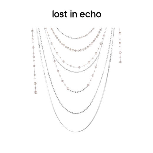 lost in echo 原创设计师品牌 情人节限定 珍珠多层瀑布链式项链 商品图0