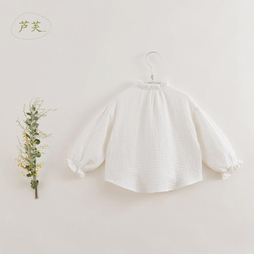【马克珍妮 芦芙】春装新款 女童全棉花边小立领衬衫230109 商品图3