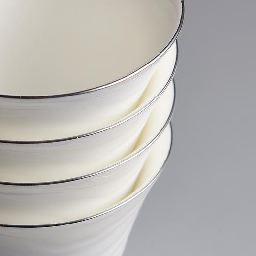 成艺德化白瓷水波纹茶杯品茗杯盖碗功夫茶具套装礼盒装 商品图5