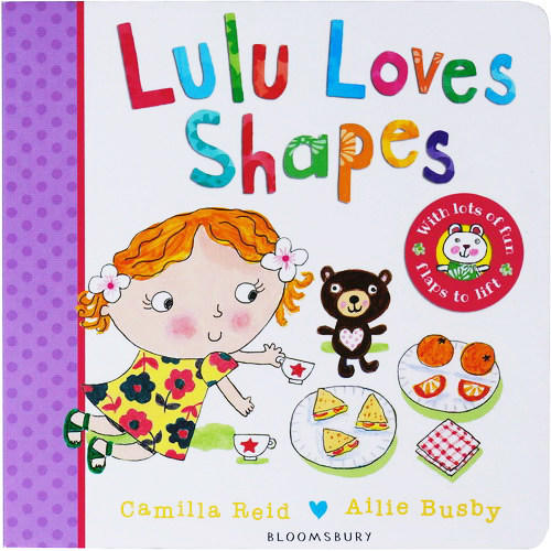 英文原版绘本 Lulu Loves Shapes 露露爱形状 幼儿启蒙入门图画书 纸板翻翻书 露露系列 幼儿生活好习惯认知培养 商品图1