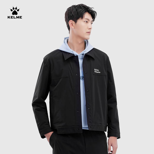 KELME卡尔美漫步马德里系列翻领梭织外套男春季薄休闲开衫日系夹克上衣 商品图1