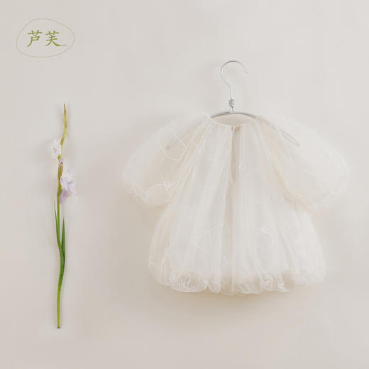 【马克珍妮 芦芙】春装新款 网纱刺绣宽松花苞型小衫230261 商品图4