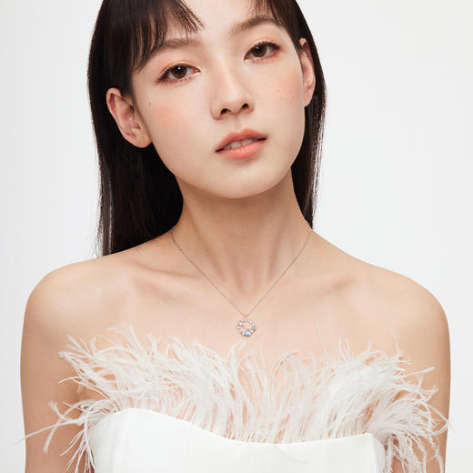 KADER卡蒂罗冰霜花环纯银项链女轻奢小众设计锁骨链圣诞礼物 商品图4