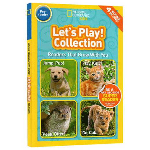动物嬉戏合集 美国国家地理分级读物 英文原版National Geographic Kids Readers Let'S Play Collection 4个动物宝宝故事英语书籍 商品图0