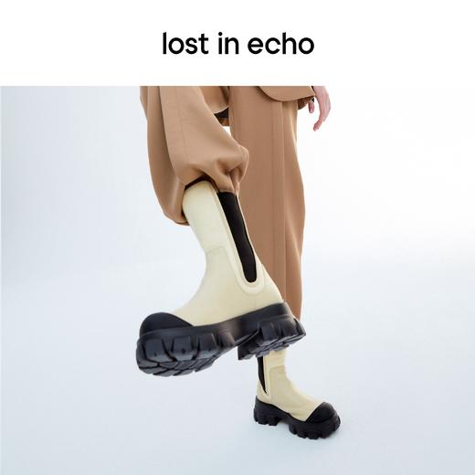 lost in echo 设计师原创 新款 趣味鞋头超轻厚底切尔西靴烟筒靴马丁靴 商品图2