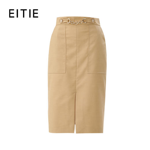 EITIE爱特爱春款时尚气质显瘦百搭包臀半身裙7306006 商品图5