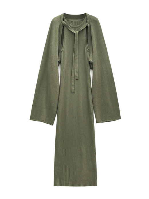 322工房针织套装裙羊毛羊绒针织连衣裙坎肩两件套2022冬款吊带裙 商品图4