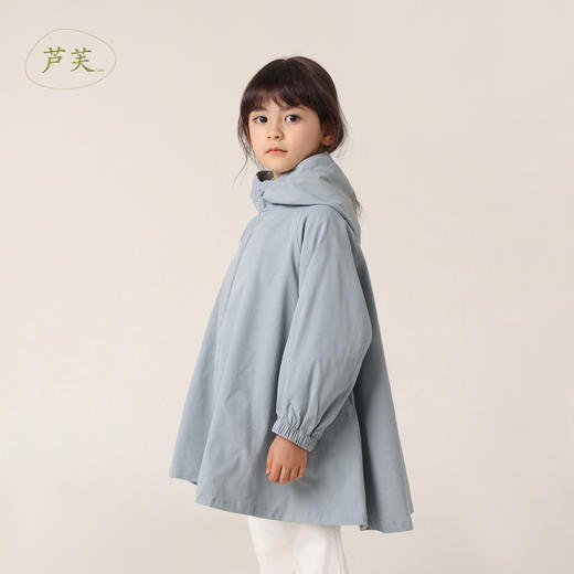 【马克珍妮 芦芙】春装新款 女童宽松大A摆连帽外套213320 商品图0