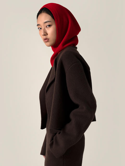 322工房趣致造型纯山羊绒兜帽2022年秋冬新款时髦百搭帽子女A946 商品图1