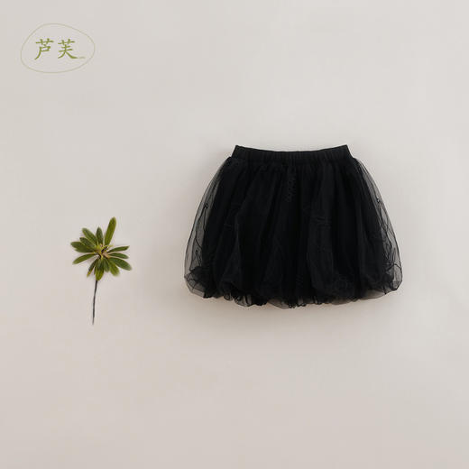 【马克珍妮 芦芙】春装新款 女童网纱刺绣花苞半身裙230260 商品图2