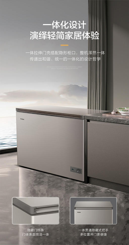 海尔 Haier 鑫蓝系列226升低霜小型商用家用冰柜 冷藏冷冻转换冷冻柜母乳冷藏冷柜BC BD-226GHPCD 商品图2