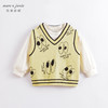 马克珍妮春装新款 男童趣味提花V领针织衫 儿童马甲230127 商品缩略图1