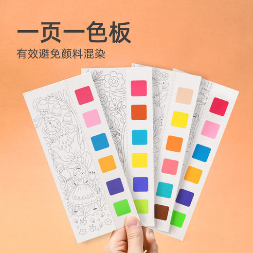mideer弥鹿轻描淡彩儿童水粉涂鸦涂画本宝宝填色画本幼儿园水粉画 商品图1