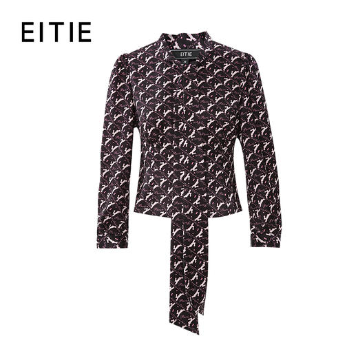 EITIE爱特爱春季新款印花飘带舒服衬衣7309003 商品图5
