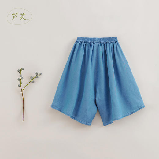 【马克珍妮 芦芙】春装新款 女童柔软天丝宽松阔腿裤230226 商品图2