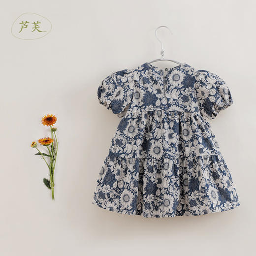 【马克珍妮 芦芙】春装新款 太阳花泡泡袖纯棉连衣裙230210 商品图2