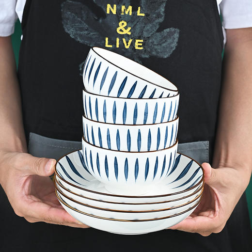 喵梦 千叶草流星雨16件套餐具组合碗碟套装 商品图3