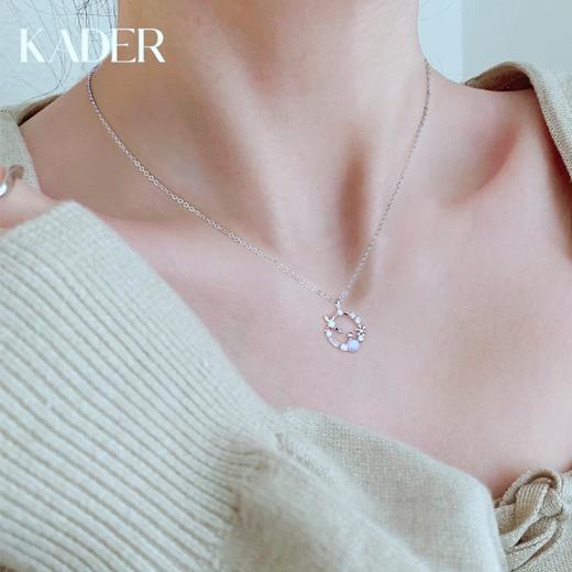 KADER卡蒂罗冰霜花环纯银项链女轻奢小众设计锁骨链圣诞礼物 商品图3