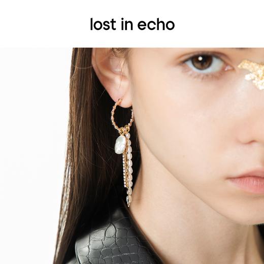 lost in echo设计师爱无畏系列 greta竹节珍珠链条流苏耳环 商品图4