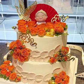 黑巢-黑巢-浪漫满花生日蛋糕