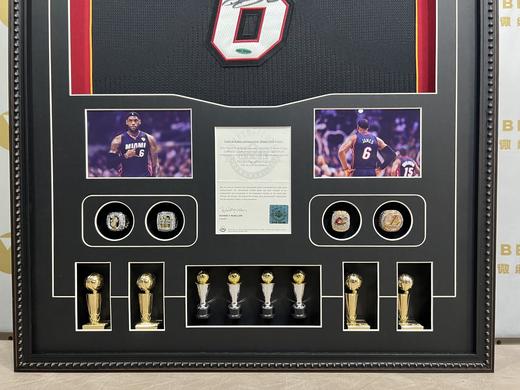 收藏系列 詹姆斯 热火队6号黑色 亲笔签名球衣 UAS08096 商品图3