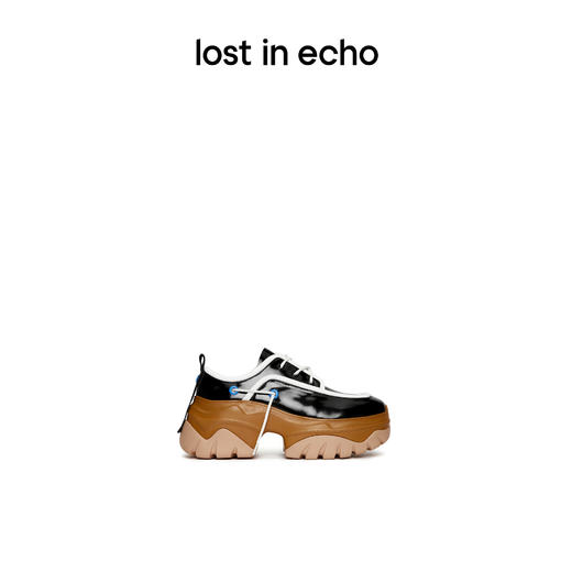 lost in echo 设计师原创 滚边拼接西装鱼骨休闲鞋女 商品图2