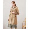 EITIE爱特爱经典双排扣气质翻领中长风衣外套卡其色春季新款A2304101 商品缩略图1