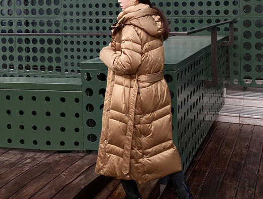 带帽双领长款羽绒服 商品图2