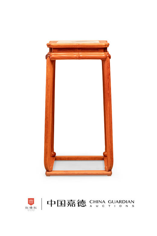 红桥红  家具严选  缅甸花梨（大果紫檀）【石面 洪氏 带托泥方几】 商品图1