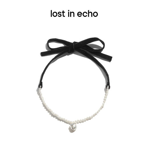 lost in echo x 摘星阁系列 设计师品牌  蝴蝶结编珠行星坠饰choker 商品图3