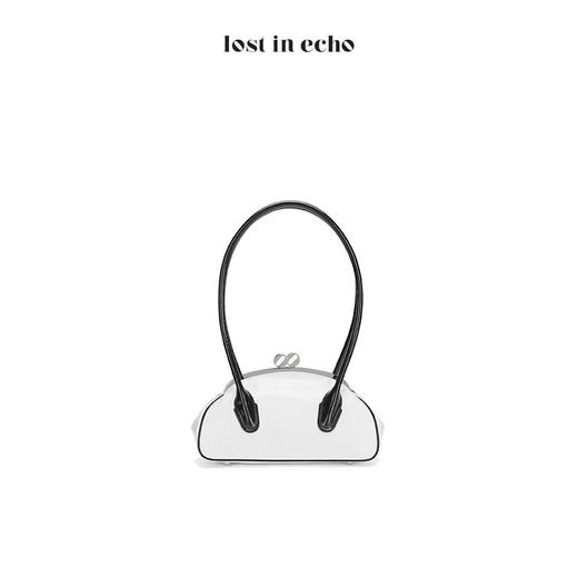 lost in echo 设计师品牌 保龄球口金手提包黑配白色 商品图0