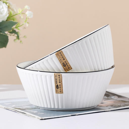 喵梦 美式竖纹碗 商品图3