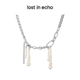 lost in echo  原创设计师天然珍珠流苏异型手工链拼接项链