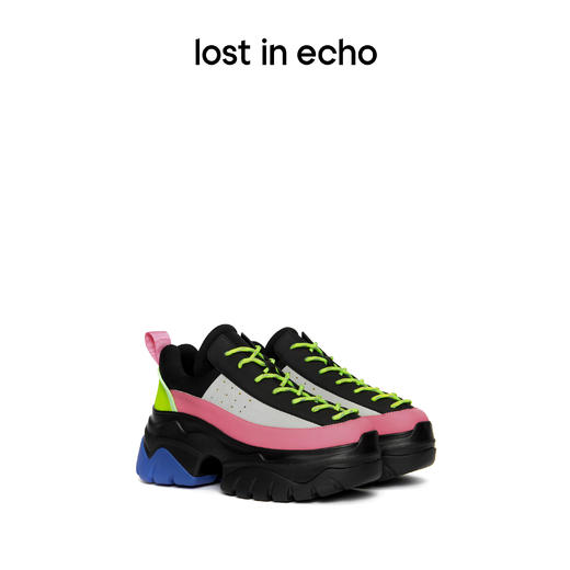 【下架】lost in echo 设计师原创  趣味鞋舌拼接鱼骨大底休闲鞋女 商品图0