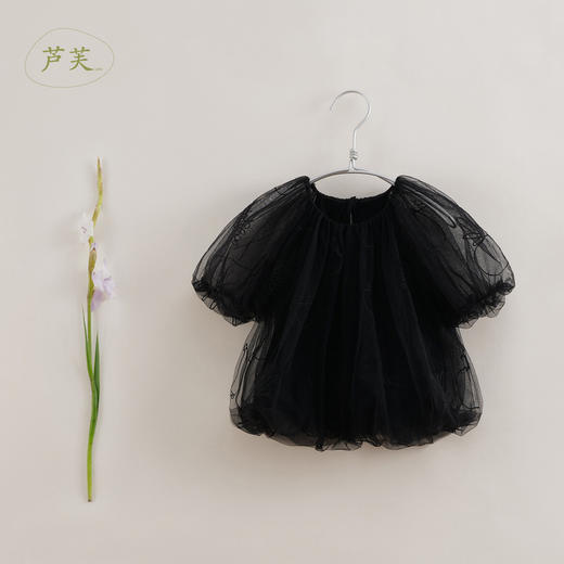 【马克珍妮 芦芙】春装新款 网纱刺绣宽松花苞型小衫230261 商品图3