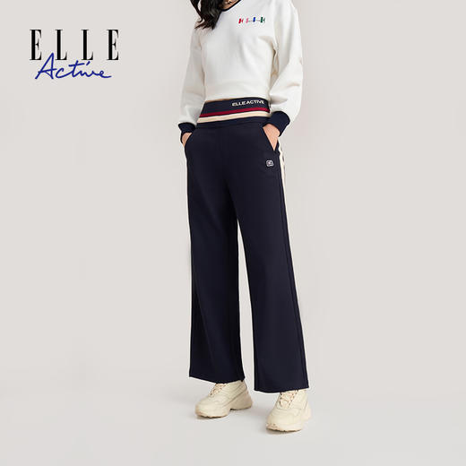 ELLE Active 【百搭显瘦】长裤休闲时尚直筒裤阔腿裤新款裤子 商品图4