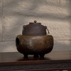 铜錾花凤纹风炉及铁制松梅图釜 商品缩略图0