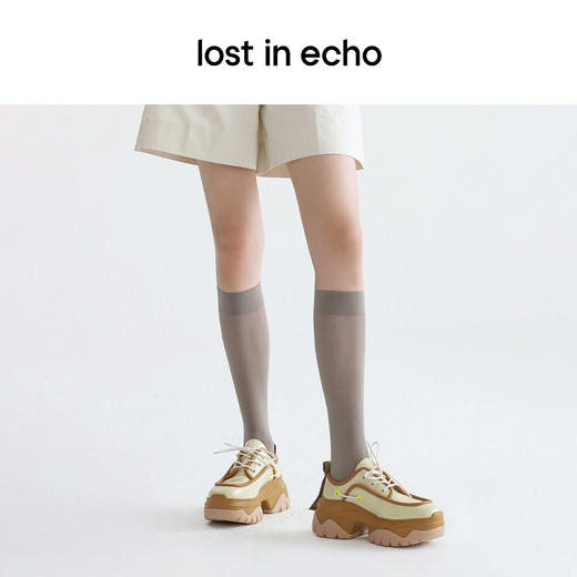 lost in echo 设计师原创 滚边拼接西装鱼骨休闲鞋女 商品图4