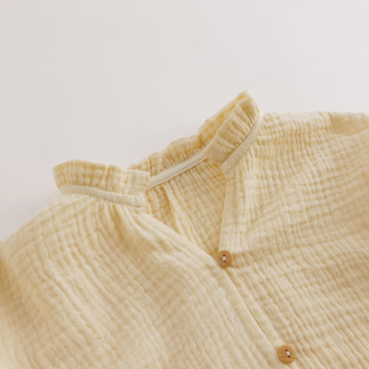 【马克珍妮 芦芙】春装新款 女童全棉花边小立领衬衫230109 商品图4