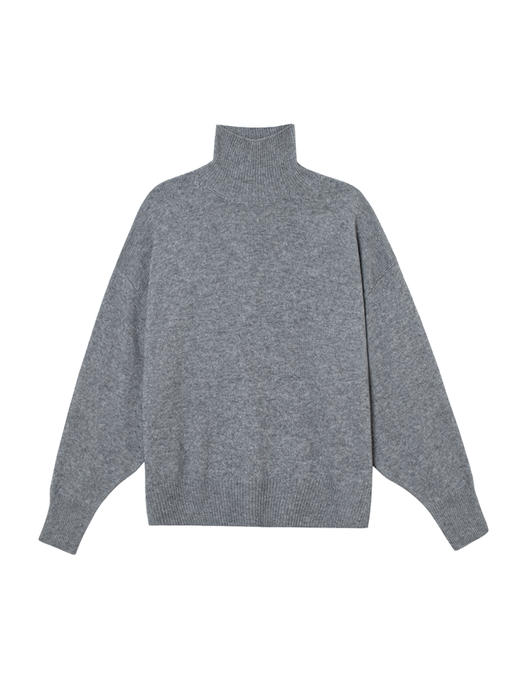 322工房经典再造羊绒羊毛针织衫女2022秋冬新款高领慵懒风套头衫 商品图4