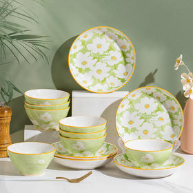 喵梦 爱丽丝仙境16件套餐具组合碗碟套装