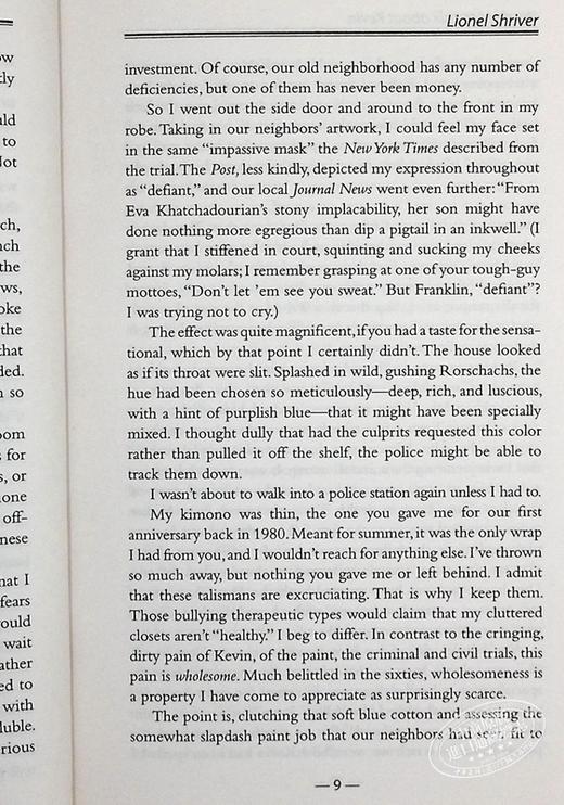 【中商原版】凯文怎么了 电影版 英文原版 We Need To Talk About Kevin  英文小说 Lionel Shriver 商品图8