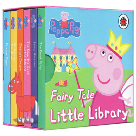 小猪佩奇 粉红猪小妹6册纸板书 英文原版 Peppa Pig Fairy Tale Little Library 童话小小图书馆 启蒙认知手掌书 进口英语书籍