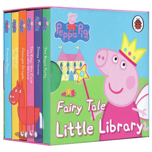 小猪佩奇 粉红猪小妹6册纸板书 英文原版 Peppa Pig Fairy Tale Little Library 童话小小图书馆 启蒙认知手掌书 进口英语书籍 商品图0