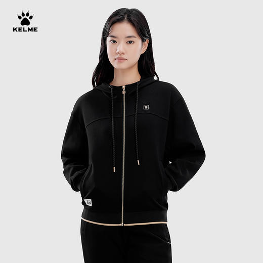 KELME卡尔美连帽针织外套女春季运动开衫卫衣运动夹克服 商品图1
