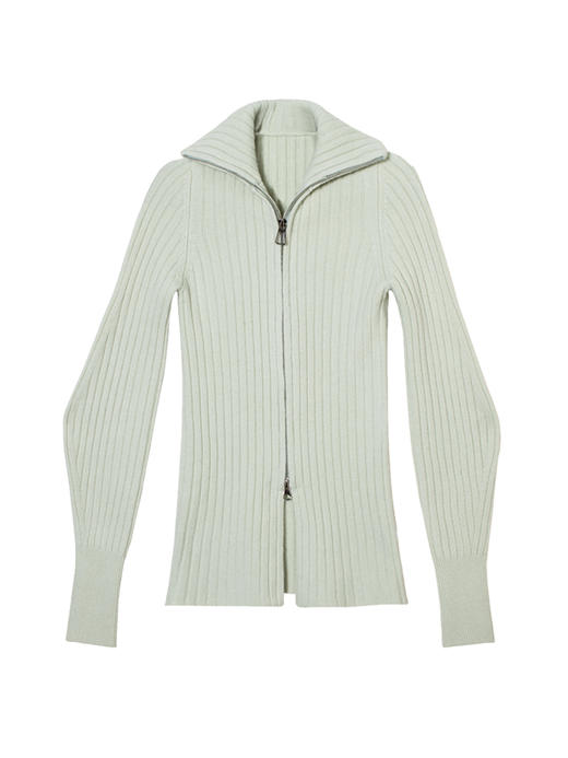 322工房趣致造型羊毛羊绒针织夹克2022新款拉链羊腿袖外套女A949 商品图4