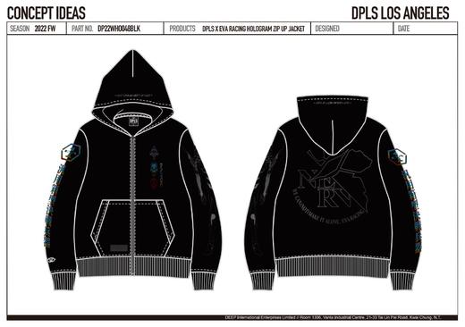DPLS X EVA RACING HOLOGRAM ZIP UP JACKET 商品图7