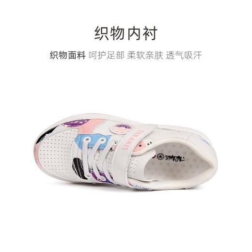 泰兰尼斯春季大童女童卡通涂鸦超纤运动板鞋T02D2A1842 商品图5